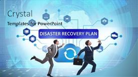  Presentation with disaster recovery - Presentation consisting of disaster-recovery-plan-and-backup background and a arctic colored foreground