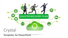  Presentation with disaster recovery - PPT layouts having disaster-recovery-plan-and-backup background and a white colored foreground