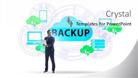  Presentation with disaster recovery - Slides consisting of disaster-recovery-plan-and-backup background and a white colored foreground