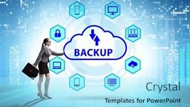  Presentation with disaster recovery - PPT layouts enhanced with disaster-recovery-plan-and-backup background and a arctic colored foreground