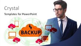  Presentation with backup - PPT theme enhanced with disaster-recovery-plan-and-backup background and a white colored foreground