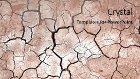  Presentation with cracked - Colorful slide deck enhanced with disaster relief - closeup of dry cracked terrain backdrop and a coral colored foreground