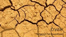  Presentation with cracked - Amazing PPT layouts having disaster relief - cracked clay ground backdrop and a gold colored foreground