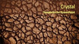  Presentation with disaster - Cool new PPT theme with disaster relief - dry land in desert backdrop and a tawny brown colored foreground
