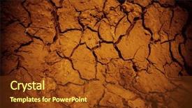  Presentation with disaster - PPT theme consisting of disaster relief - dry land background and a tawny brown colored foreground