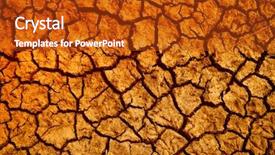  Presentation with land - Slide set having disaster relief - dry land background and a crimson colored foreground