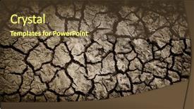  Presentation with disaster - PPT layouts consisting of disaster relief - dry land background and a tawny brown colored foreground