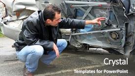  Presentation with inspector - Cool new slides with disastre - insurance inspector backdrop and a gray colored foreground