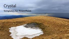  Presentation with thunderstorm - Cool new slides with disastre - last snow on meadow backdrop and a  colored foreground
