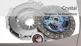  Presentation with bearing - Colorful PPT layouts enhanced with disc and clutch basket backdrop and a light gray colored foreground