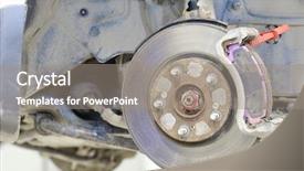  Presentation with car brake - Slide set enhanced with disc brake rotor background and a gray colored foreground