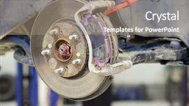  Presentation with rotor - Audience pleasing slide deck consisting of disc brake rotor backdrop and a gray colored foreground