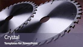  Presentation with blade - PPT theme consisting of disc is a circular saw background and a violet colored foreground