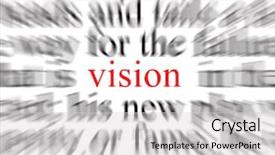  Presentation with vision - Audience pleasing theme consisting of representing a focus on vision backdrop and a light gray colored foreground