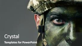  Presentation with close up view of the compass on old paper - Slide deck featuring disciplina militar - close up view of soldier background and a dark gray colored foreground