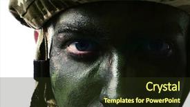  Presentation with paint - Colorful PPT theme enhanced with disciplina militar - close up view of soldier backdrop and a tawny brown colored foreground