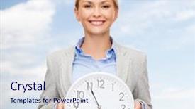  Presentation with time - Presentation design enhanced with elegant discipline - business and time concept background and a sky blue colored foreground