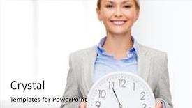  Presentation with learn english concept time - PPT layouts consisting of elegant discipline - business and time concept background and a white colored foreground