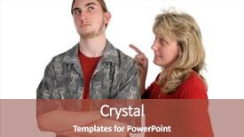  Presentation with eyes kids - Presentation theme enhanced with disciplining kids - teen boy ignoring his mother background and a  colored foreground
