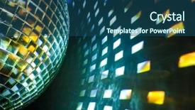  Presentation with disco - Theme having techno dance - disco background background and a ocean colored foreground