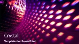  Presentation with disco - Presentation theme enhanced with disco background background and a wine colored foreground