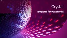  Presentation with disco ball - Beautiful PPT theme featuring disco background backdrop and a wine colored foreground