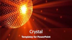 Presentation with disco ball - Amazing PPT theme having disco ball - party background backdrop and a crimson colored foreground