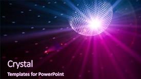  Presentation with disco ball - Slide deck consisting of disco ball - party lights background background and a wine colored foreground