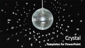  Presentation with black light - Presentation theme enhanced with disco ball - spinning discoball over black background background and a black colored foreground