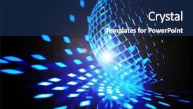  Presentation with disco ball - Beautiful theme featuring disco ball background close up backdrop and a ocean colored foreground