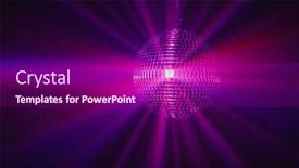  Presentation with disco ball - Theme having disco-ball-background-with-purple background and a violet colored foreground
