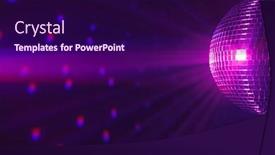  Presentation with disco ball - Audience pleasing PPT layouts consisting of disco-ball-background-with-purple backdrop and a violet colored foreground