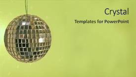  Presentation with disco - Presentation enhanced with disco ball green background background and a yellow colored foreground