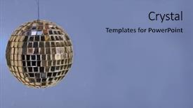  Presentation with disco ball - Slide deck with disco ball green background background and a seafoam green colored foreground