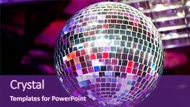  Presentation with disco ball - Theme featuring fresh laurel bay leaves on white background background and a soft green colored foreground