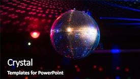  Presentation with disco ball - Presentation theme featuring disco ball light reflection background background and a black colored foreground