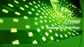  Presentation with 80s disco - Beautiful PPT theme featuring disco ball with green illumination backdrop and a shamrock green colored foreground