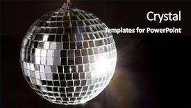  Presentation with disco ball - Presentation theme enhanced with disco ball with lights background and a black colored foreground