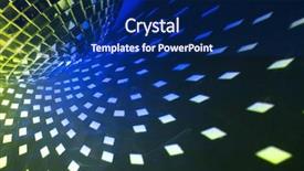  Presentation with 80s disco - Audience pleasing theme consisting of disco ball with multicolor illumination backdrop and a navy blue colored foreground