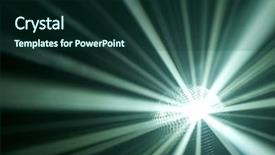  Presentation with 80s disco - Amazing presentation theme having disco ball with rays backdrop and a tawny brown colored foreground