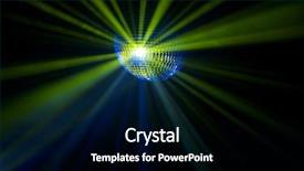  Presentation with 80s disco - Slide deck featuring disco ball with rays background and a black colored foreground