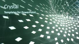  Presentation with disco ball - PPT layouts with disco ball with white illumination background and a ocean colored foreground