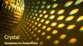  Presentation with disco ball - Presentation design enhanced with disco ball background and a tawny brown colored foreground