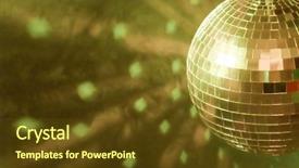  Presentation with disco ball - Beautiful PPT theme featuring disco ball backdrop and a tawny brown colored foreground
