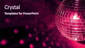  Presentation with disco ball - Theme with disco ball background and a wine colored foreground