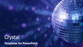  Presentation with disco ball - Cool new slides with disco ball backdrop and a navy blue colored foreground