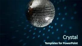  Presentation with disco ball - Beautiful PPT theme featuring disco ball backdrop and a navy blue colored foreground