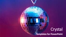  Presentation with disco - Slide set consisting of disco ball background and a violet colored foreground
