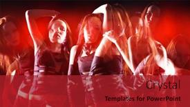  Presentation with ghosts - Theme enhanced with disco-dance-ghosts-of-one background and a crimson colored foreground