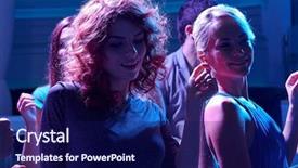  Presentation with night club - PPT layouts consisting of disco free - party holidays celebration nightlife background and a  colored foreground